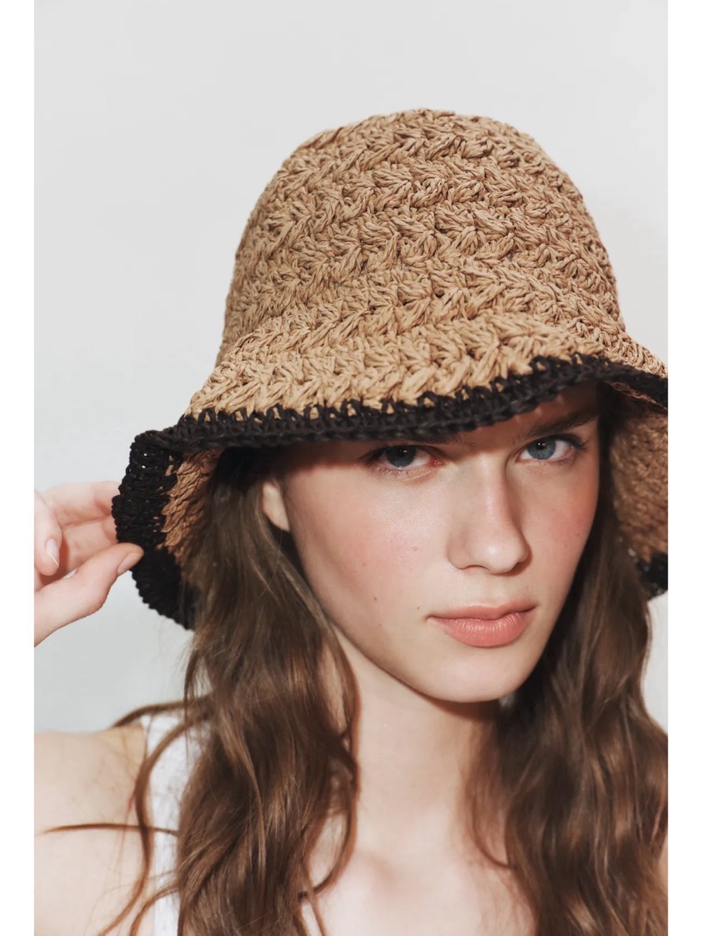 Zara contrast woven hat - Picture 2 of 3